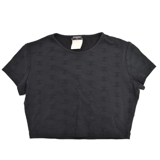 Chanel 1997 Spring CC logo-embroidered cropped T-shirt