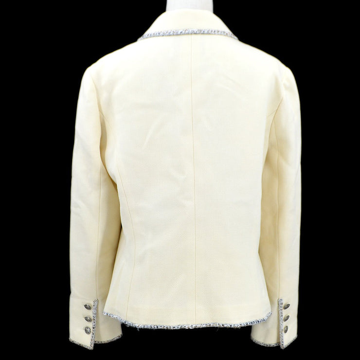 CHANEL 2005 ivory emblem patch double-breasted blazer #42 – AMORE Vintage  Tokyo