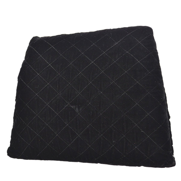 Chanel 1986-1988 Fringe Hand Warmer Clutch Bag Black Velvet