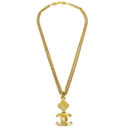 CHANEL 1995 Gold CC Pendant Necklace