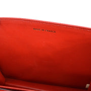 CHANEL * 1989-1991 Red Lizard Letter Flap Bag