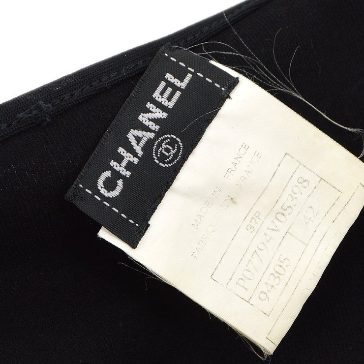 Chanel Spring 1997 CC logo-embroidered cropped T-shirt #42