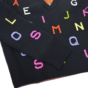 CHANEL 2001 letter embroidery V-neck jumper #42