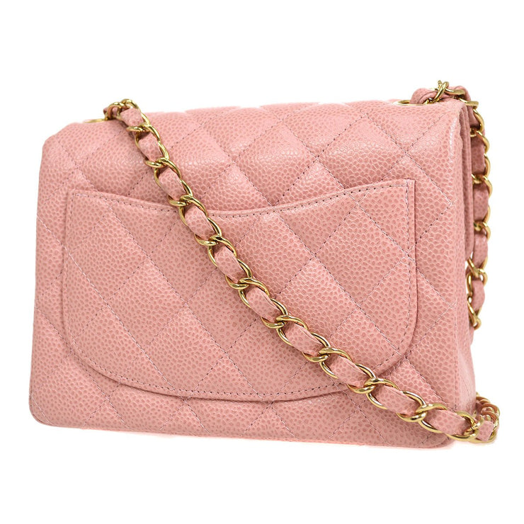 chanel mini pink caviar