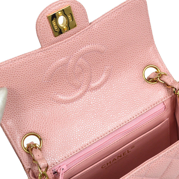 CHANEL 2003-2004 Classic Square Flap 17 Pink Caviar – AMORE