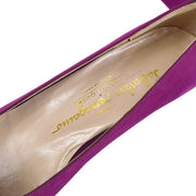 Salvatore Ferragamo Vara Pumps Suede Purple Shoes #4