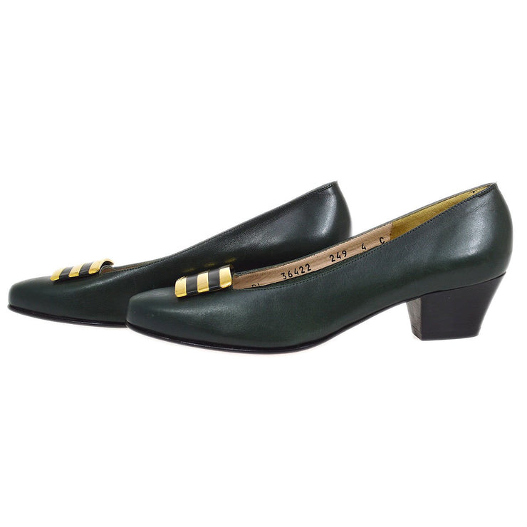 Salvatore Ferragamo Green Pumps Shoes＃4