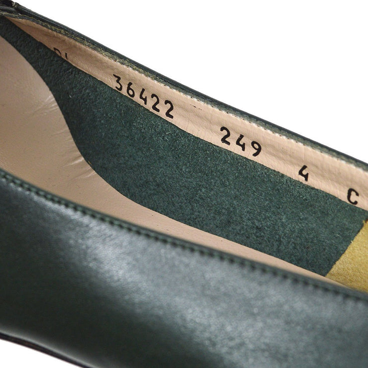 Salvatore Ferragamo Green Pumps Shoes #4