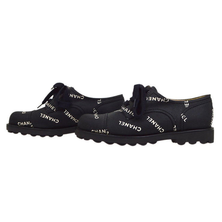 CHANEL 1992 Black Canvas Oxford Shoes #37 C – AMORE Vintage Tokyo