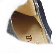 CHANEL 1992 Black Canvas Oxford Shoes #37 C