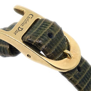 Christian Dior 3009 Ladies Quartz Watch Gold Green