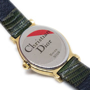 Christian Dior 3009 Ladies Quartz Watch Gold Green