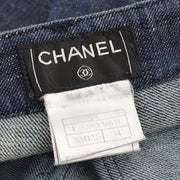 Chanel 2005 Cruise CC徽标裁剪牛仔裤＃34