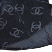 Chanel 1996 Spring Black Velvet Short Sleeve Top #42
