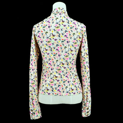 CHANEL 1995 eye logo print CC button-up shirt