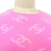 CHANEL 1996 Pink Velvet T-Shirt Top #38