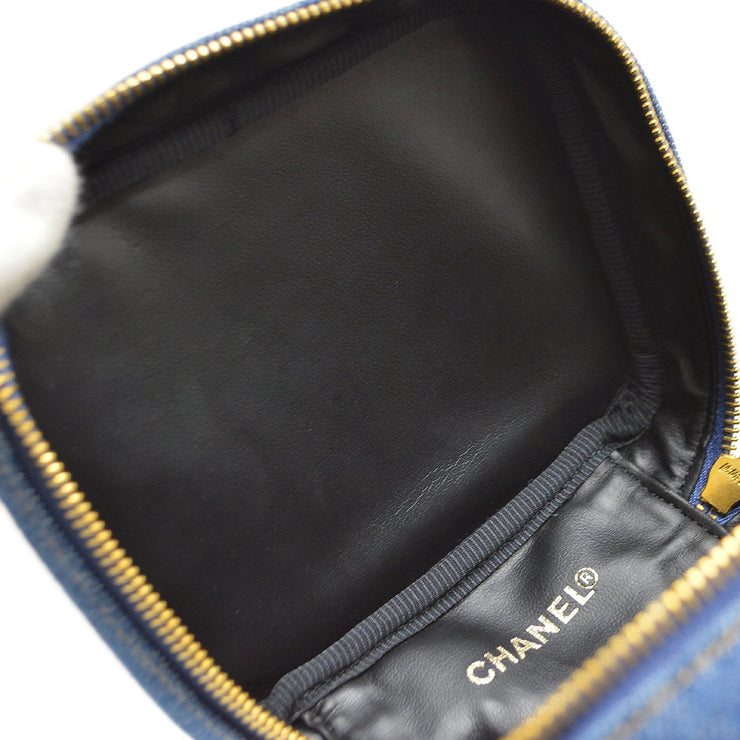 CHANEL 1996-1997 Timeless Vanity Handbag Denim