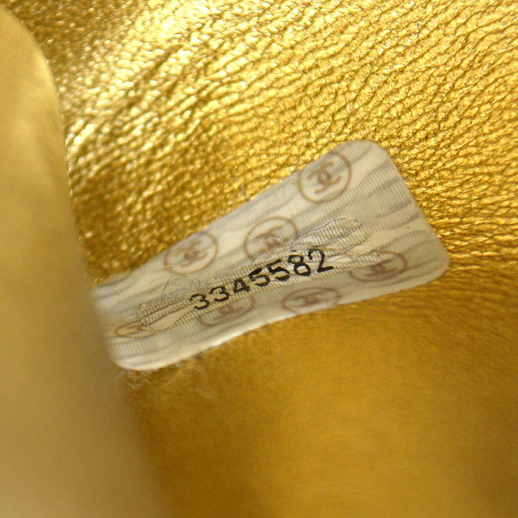 CHANEL 1994-1996 Gold Lambskin Vertical Shoulder Bag