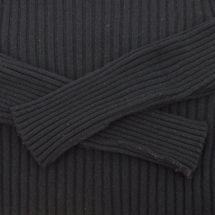 CHANEL 1996 Fall logo-patch ribbed cashmere Sweater #46