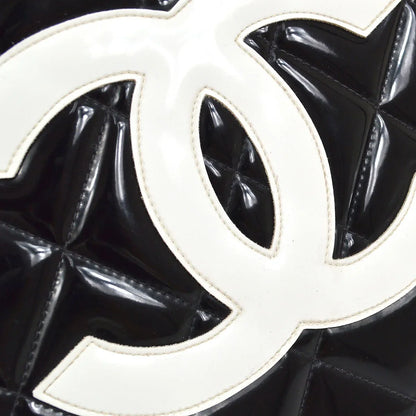 CHANEL * 1994-1996 Round Cosmetic Vanity Chain Hand Bag Black