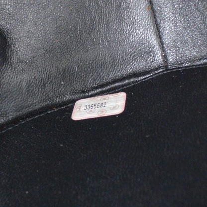 CHANEL * 1994-1996 Round Cosmetic Vanity Chain Hand Bag Black