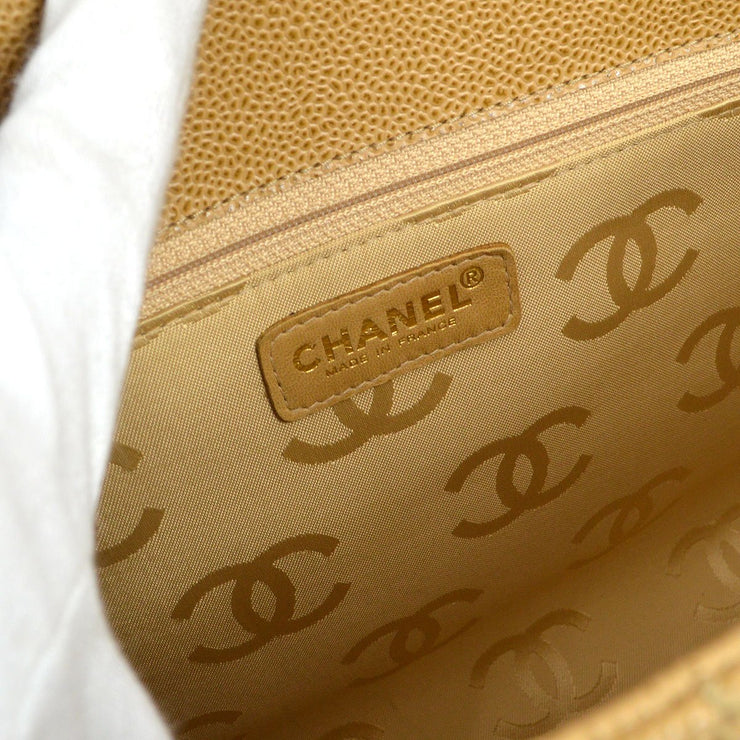 香奈儿（Chanel）2001-2003米色鱼子酱野生针迹手提袋