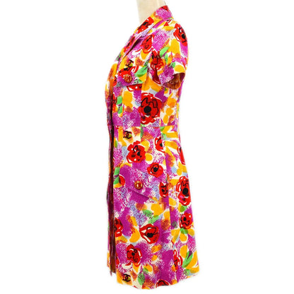 Chanel 1997 rose print shirt-dress #42