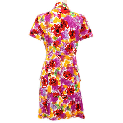 Chanel 1997 rose print shirt-dress #42