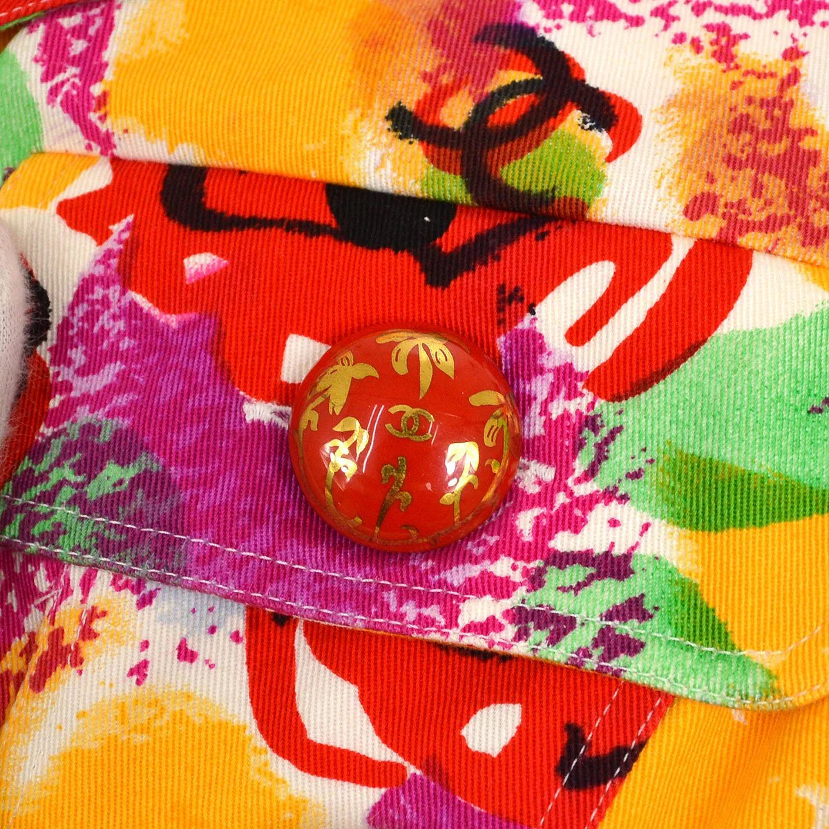 Chanel 1997 rose print shirt-dress #42