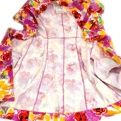 Chanel 1997 rose print shirt-dress #42