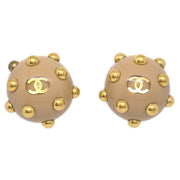 CHANEL Button Earrings Clip-On 00A