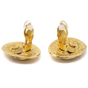 Chanel 1994 Oval Earrings Gold Small