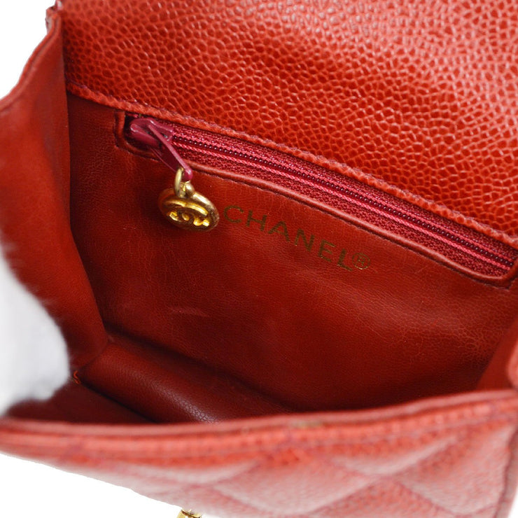 CHANEL 1989-1991 Red Caviar Round Belt Bag #80 – AMORE Vintage Tokyo