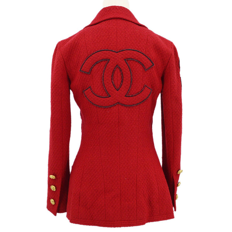 Chanel * Fall 1993 logo double-breasted tweed jacket