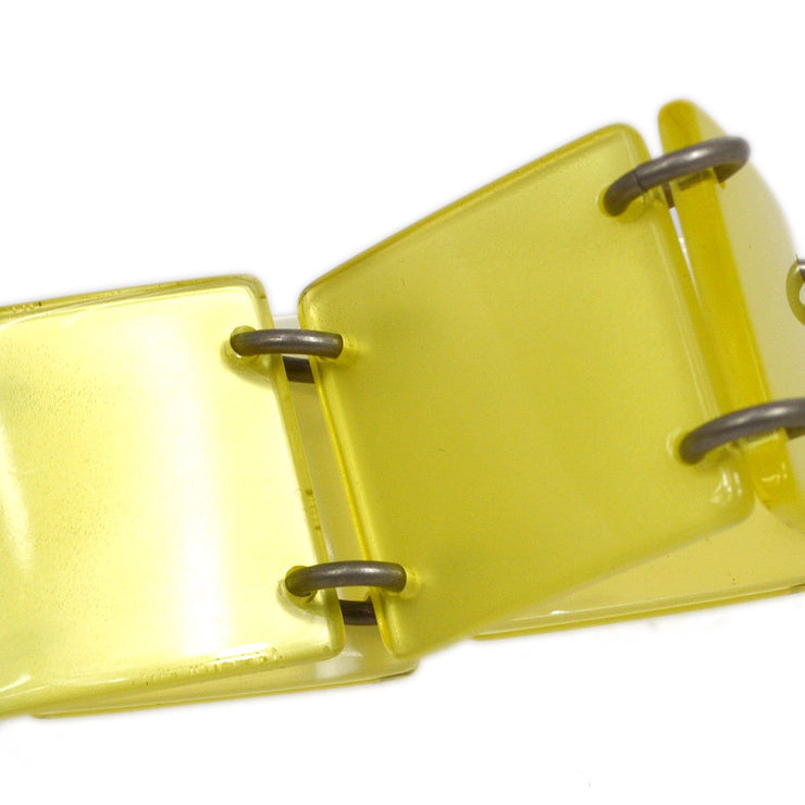 CHANEL 2000 Plastic Chain Belt Yellow
