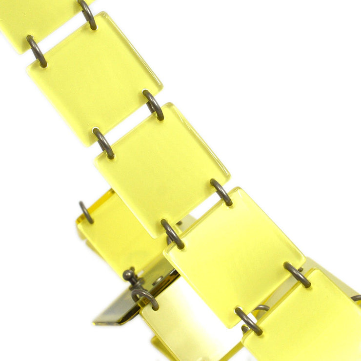 CHANEL 2000 Plastic Chain Belt Yellow