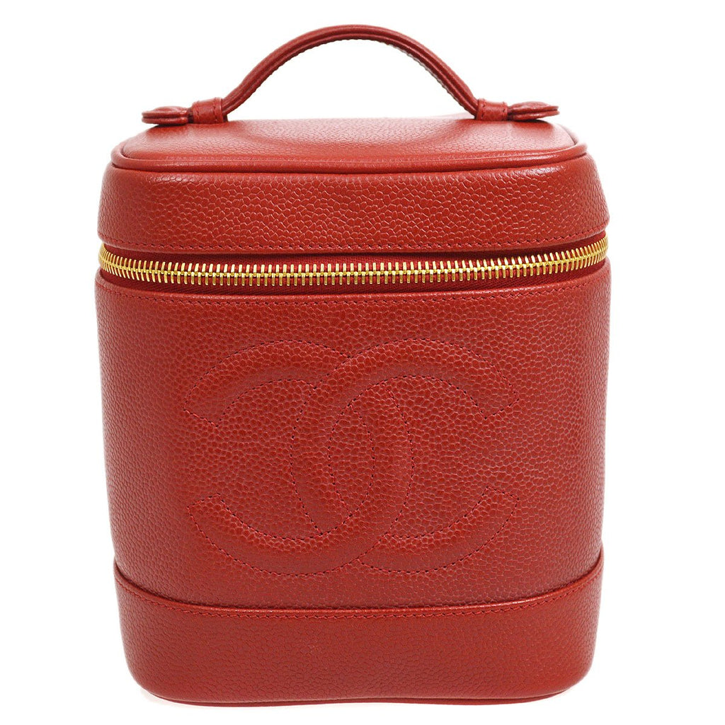 Chanel 1996-1997 Timeless Vanity Handbag Red Caviar – AMORE