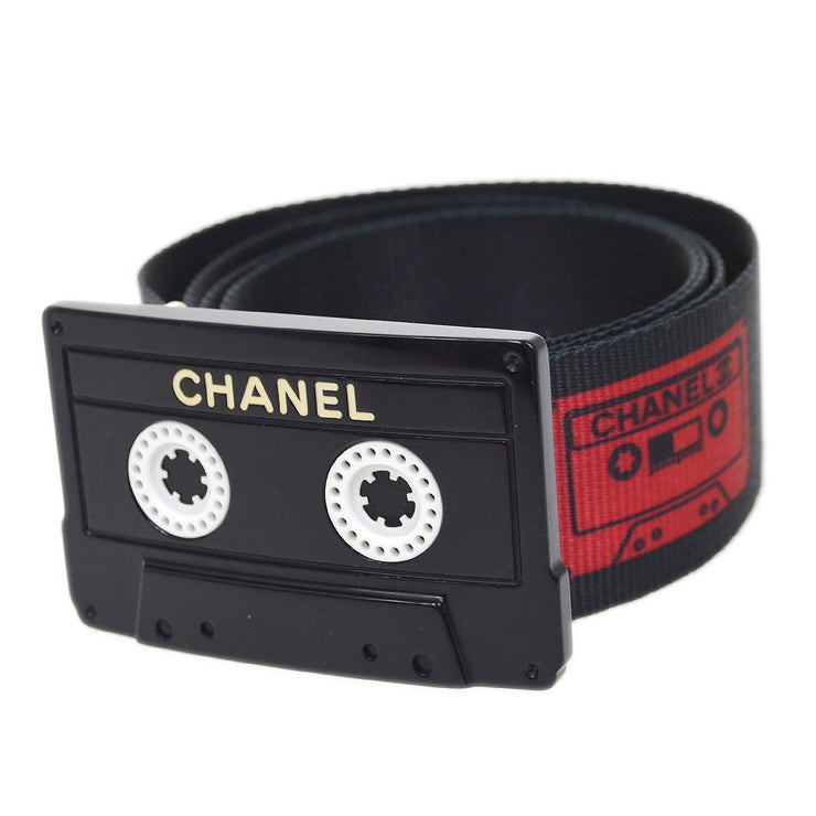 CHANEL 2004 Cassette Tape Belt Black Red Nylon #85 – AMORE Vintage Tokyo