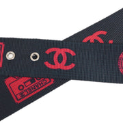 Chanel 2004盒式胶带皮带黑色红色尼龙＃85