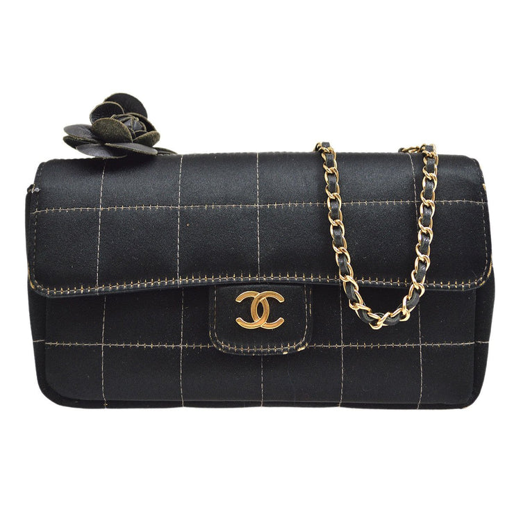 Chanel Black Satin CC Mini Flap Bag