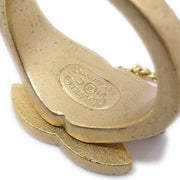 CHANEL 2001 Rhinestone Bangle Ring Gold #51.5