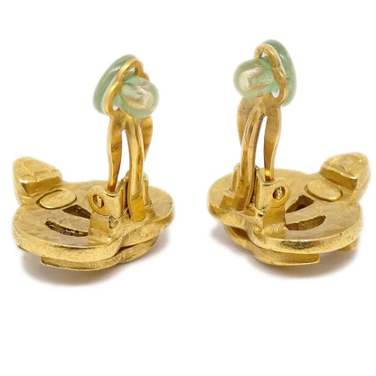CHANEL 1997 Heart Earrings Gold Small