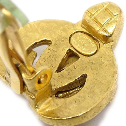 CHANEL 1997 Heart Earrings Gold Small