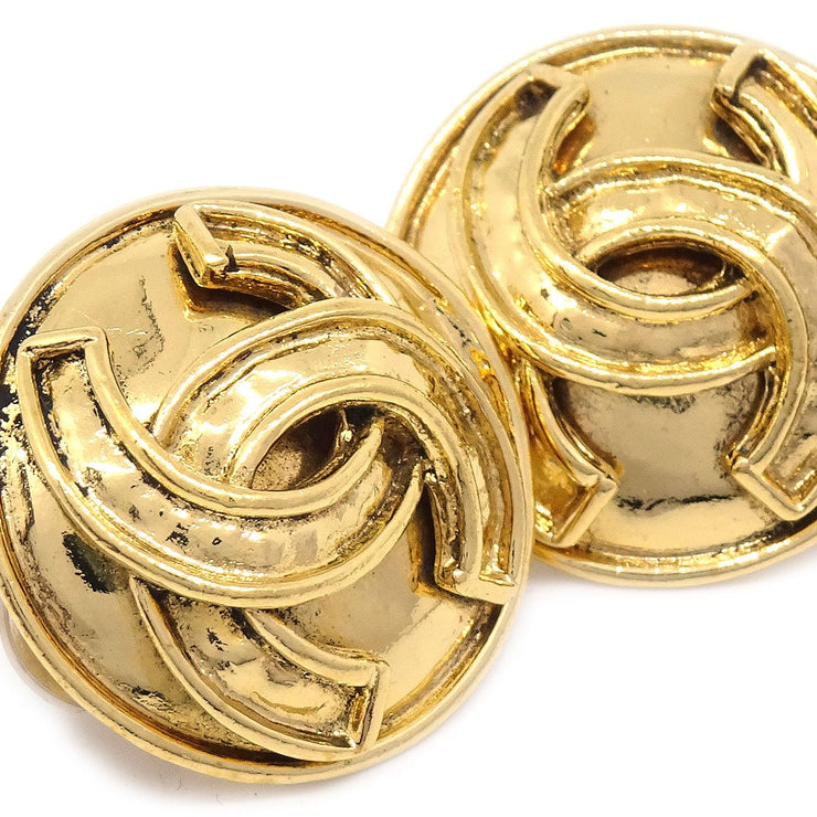 CHANEL 1994 Round CC Earrings Small