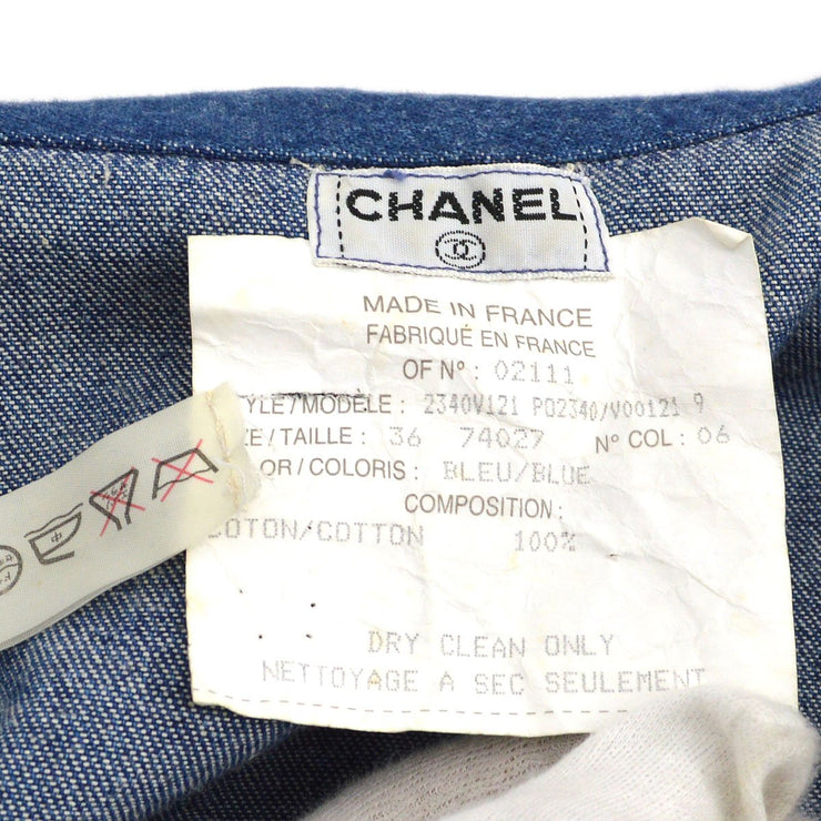 Chanel Spring 1993 braided trim denim Shirt #36