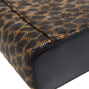 LOEWE Leopard Cosmetic Hand Bag Black