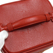Chanel 1996-1997 Timeless Vanity Handbag Red Caviar