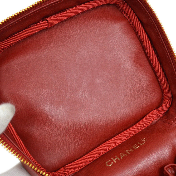 Chanel 1996-1997 Timeless Vanity Handbag Red Caviar