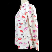 Chanel 1995 lip-print button-up shirt