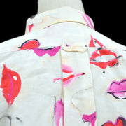 Chanel 1995 lip-print button-up shirt